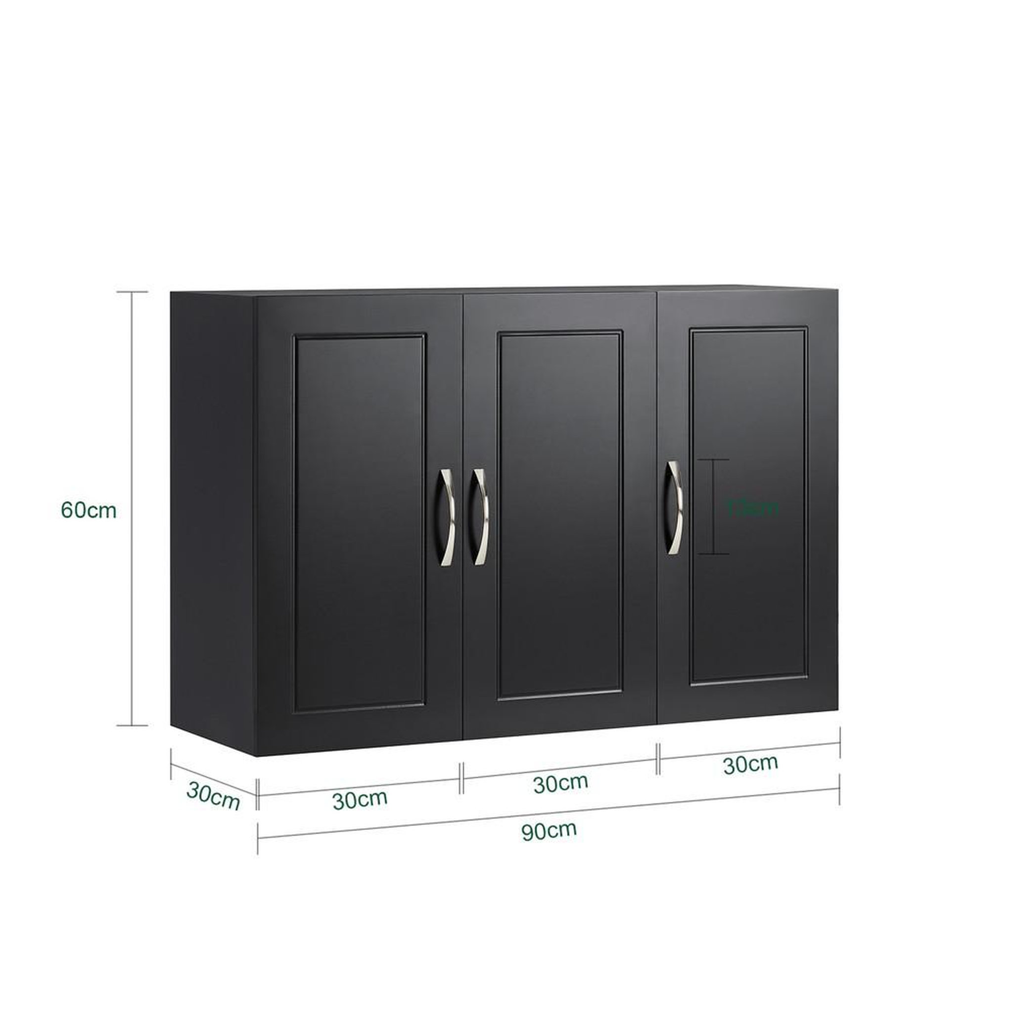 Voir la diapositive 3 : SOBUY SoBuy - Meuble Mural Suspendu à trois portes - Moderne - FRG231-L