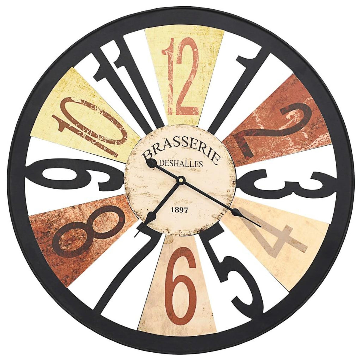 VIDAXL Horloge murale Metal 60 cm Multicolore