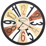 VIDAXL Horloge murale Metal 60 cm Multicolore