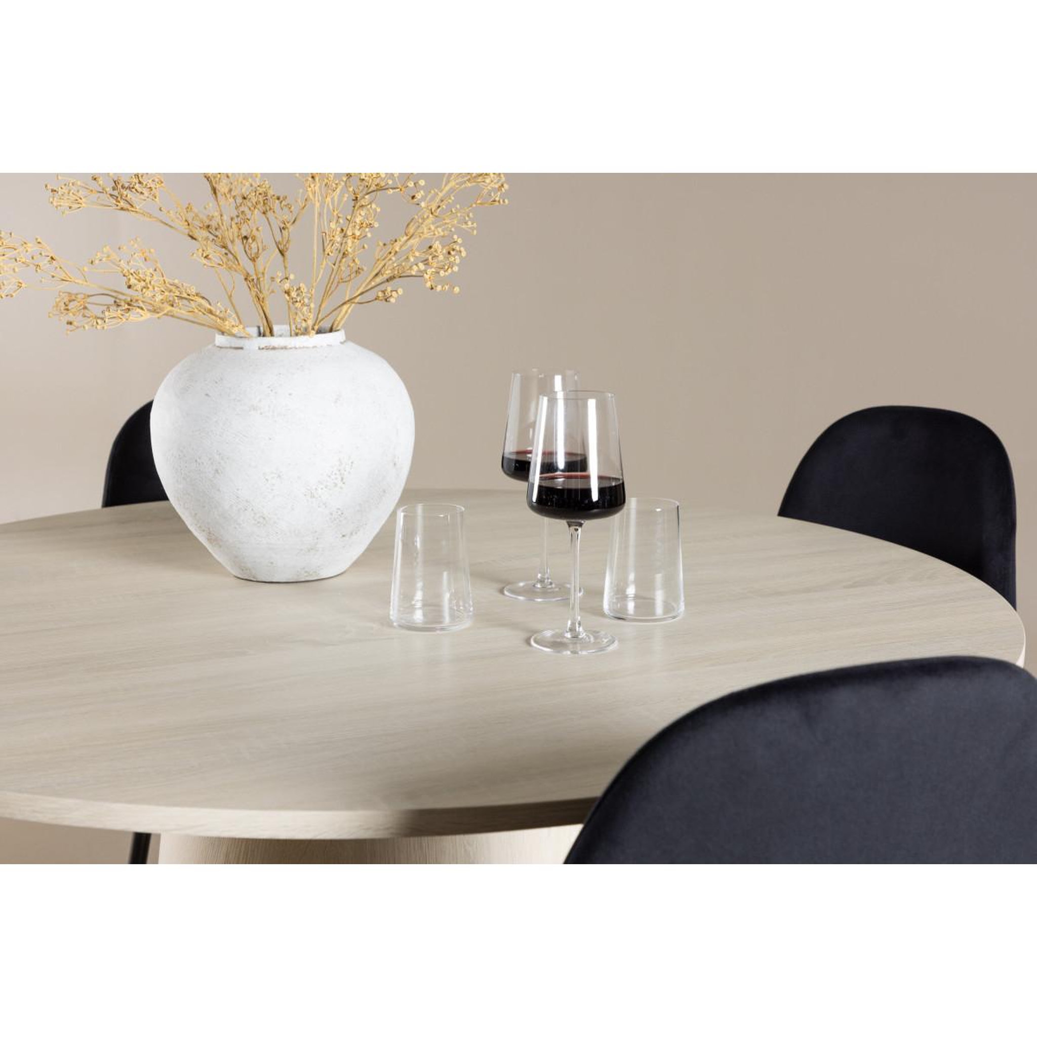 Voir la diapositive 5 : Paris Prix Ensemble table à manger & 4 chaises  lanzo & polar  120cm naturel & noir