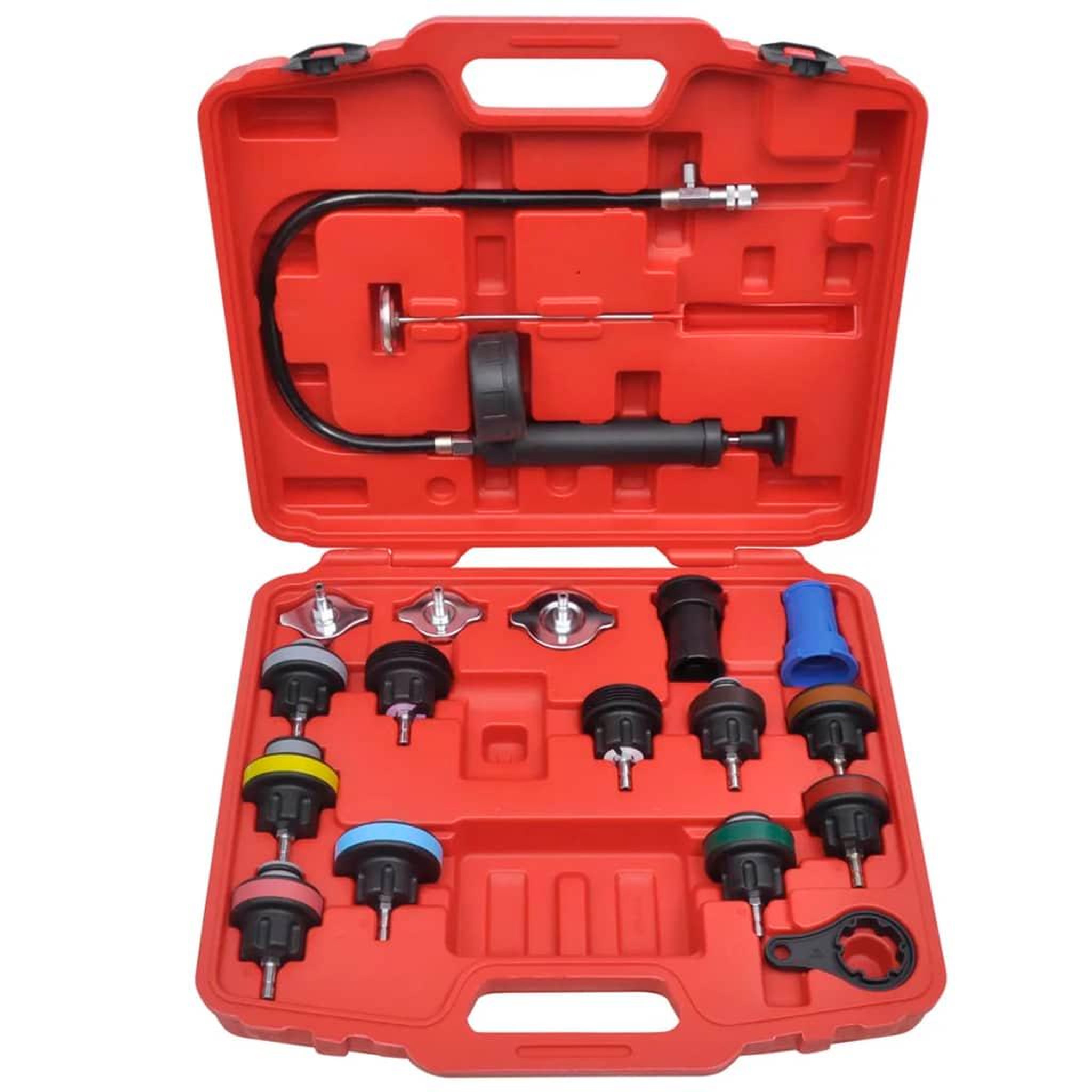Voir la diapositive 2 : VIDAXL Kit de testeur de pression du radiateur 18 pcs
