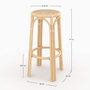 Voir la diapositive 4 : Rendez vous déco Tabouret de bar 77 cm en rotin-Vania