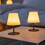Lumisky Lot de 4 Lampe de table sans fil LED 4x STANDY MINI Rock Gris Acier H25CM