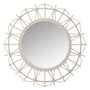 Voir la diapositive 1 : Paris Prix Miroir Mural Rond en Bambou  Teo  60cm Gris Clair