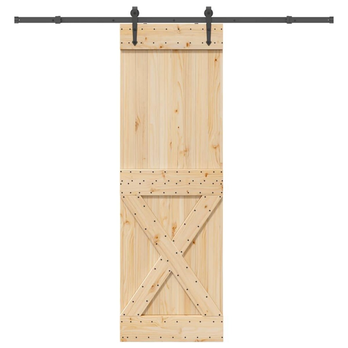VIDAXL Porte coulissante et kit de quincaillerie 70x210 cm pin massif