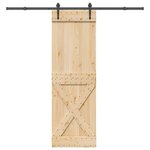 VIDAXL Porte coulissante et kit de quincaillerie 70x210 cm pin massif
