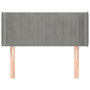 Voir la diapositive 3 : VIDAXL Tete de lit avec oreilles Gris clair 83x16x78/88 cm Velours