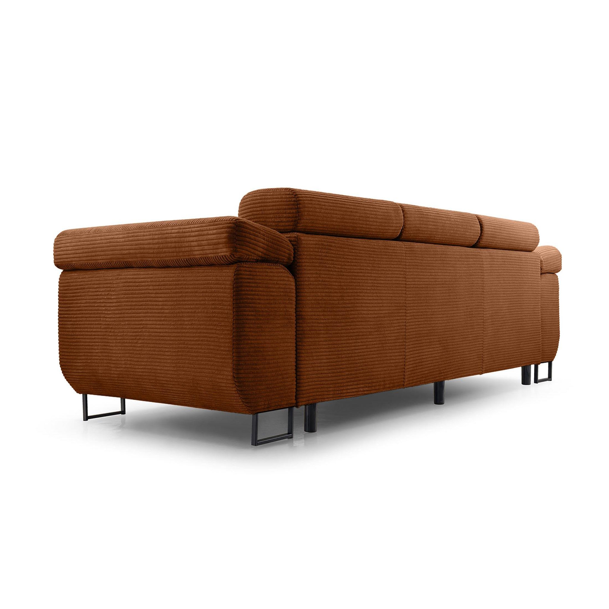 Voir la diapositive 4 : BEST MOBILIER Pablo - canapé 3 places - convertible avec têtières réglables - en velours côtelé