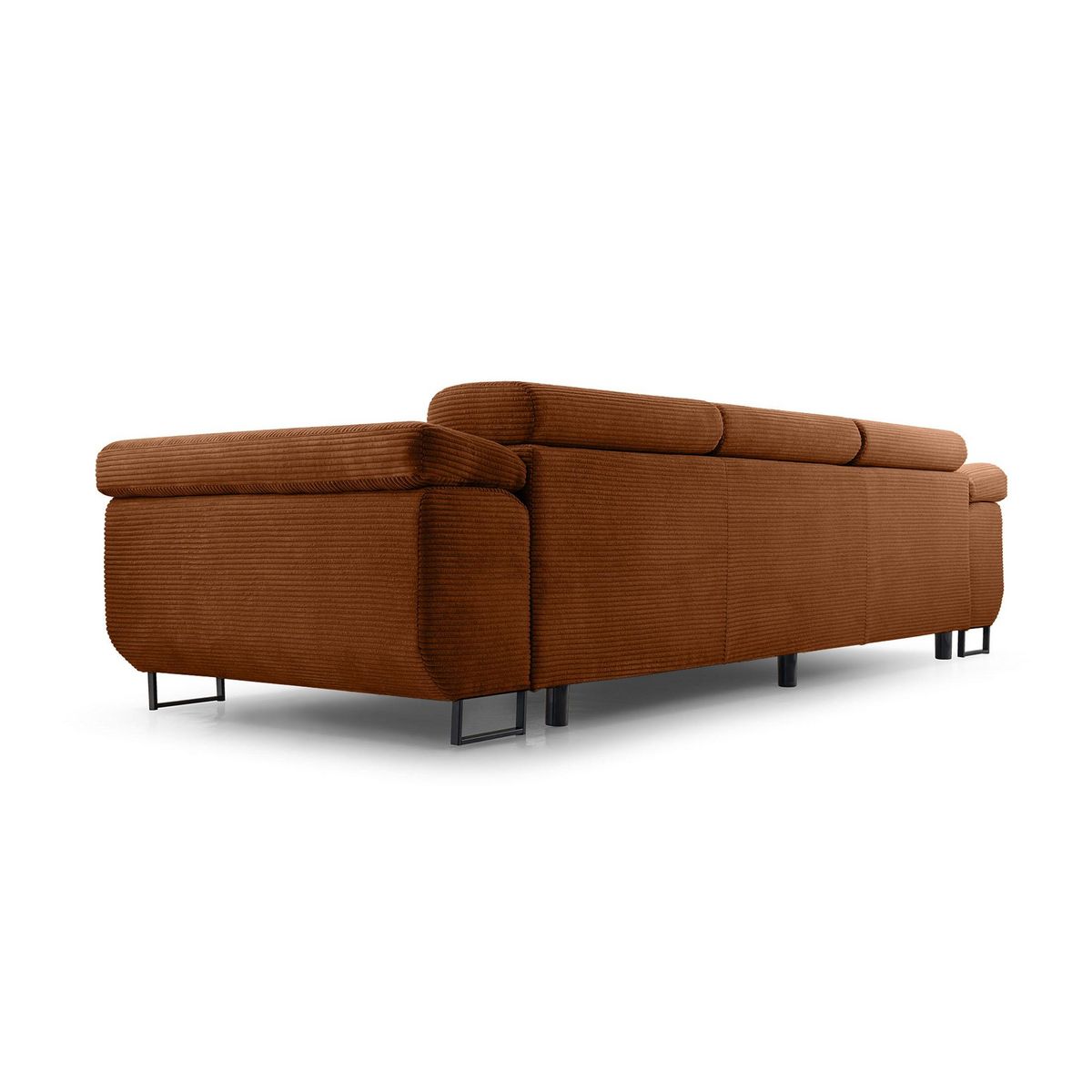 BEST MOBILIER Pablo - canapé 3 places - convertible avec têtières réglables - en velours côtelé