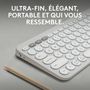 Voir la diapositive 2 : Logitech Clavier sans fil Pebble 2 K380s Blanc cassé