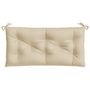 Voir la diapositive 4 : VIDAXL Coussin de banc de jardin beige 110x50x7 cm tissu oxford