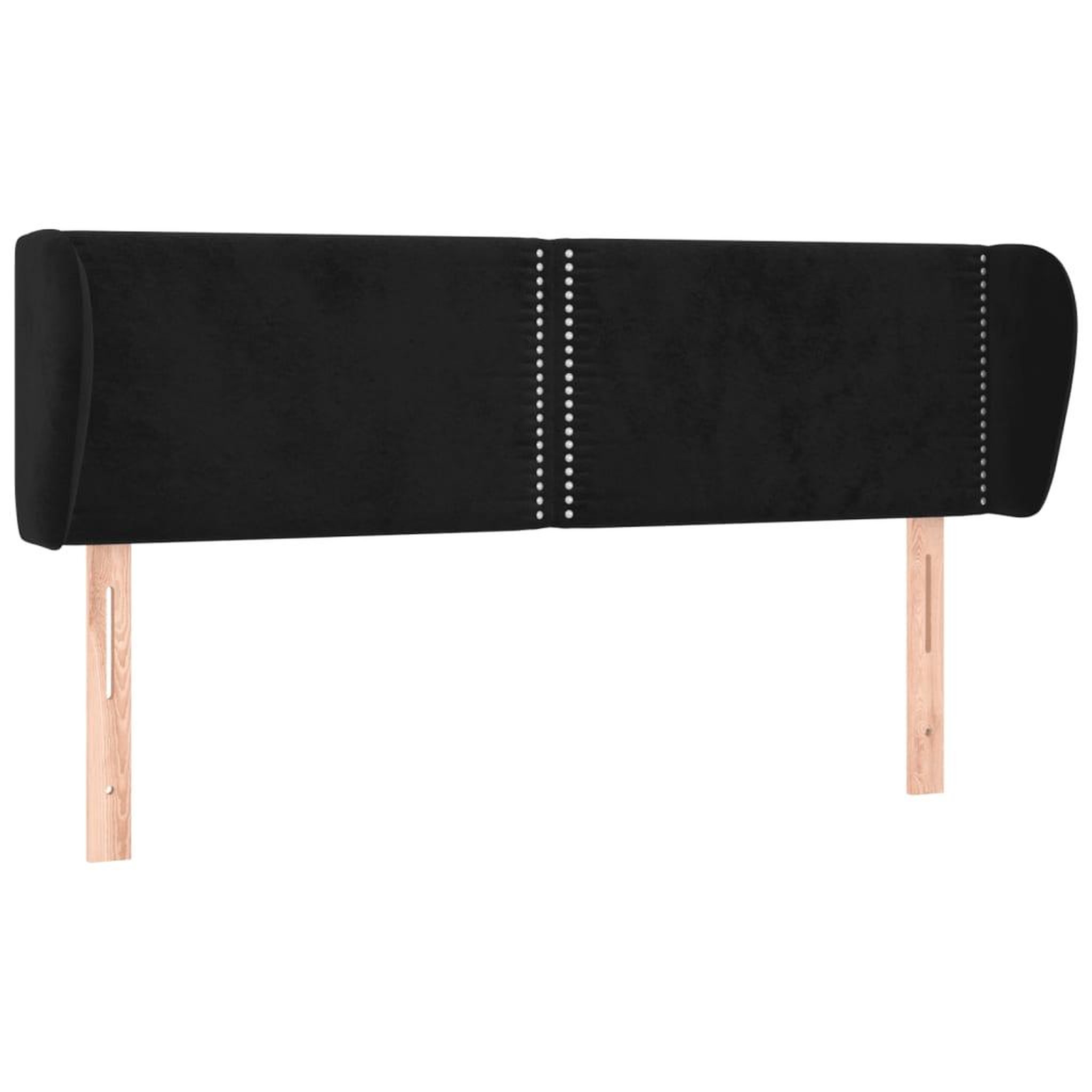 Voir la diapositive 2 : VIDAXL Tete de lit avec oreilles Noir 147x23x78/88 cm Velours