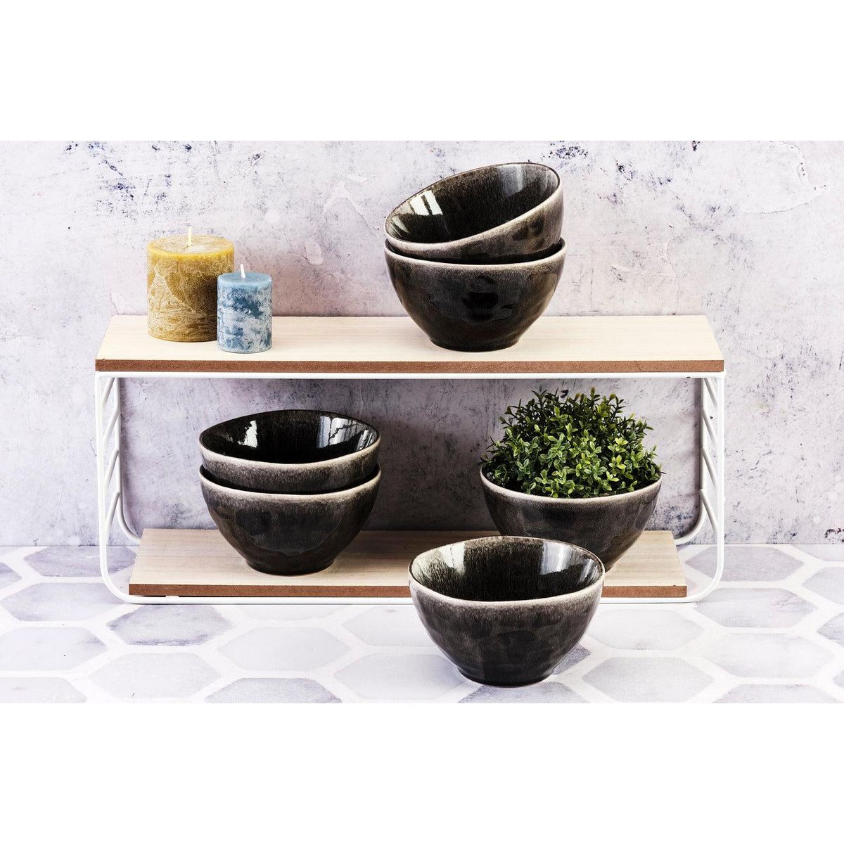 BJORN Bol MOON Ø14,5cm - 6 pièces - Encre