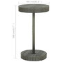 Voir la diapositive 6 : VIDAXL Table de jardin Gris 60,5x106 cm Resine tressee
