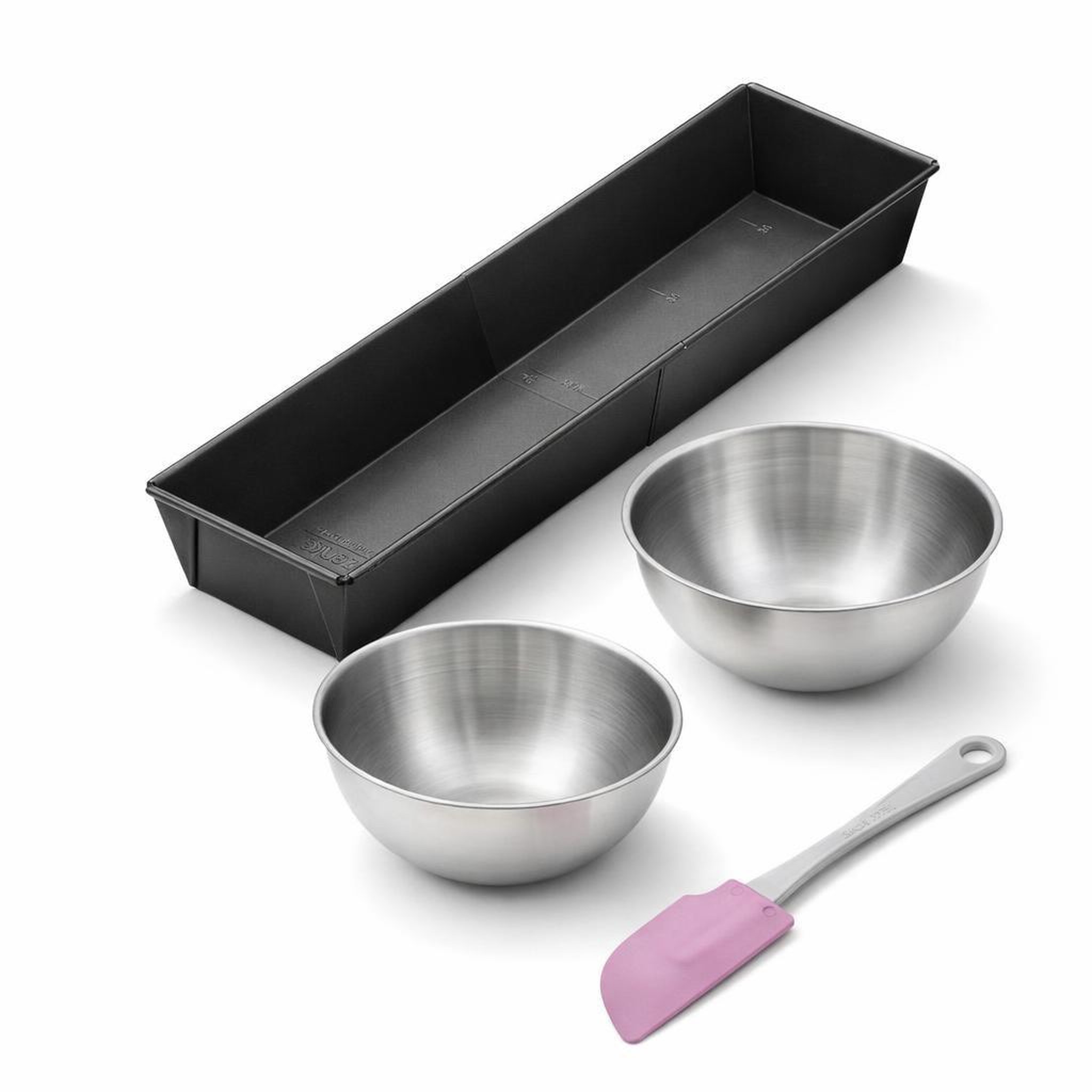 ZENKER Set de 4 ustensiles de pâtisserie moule à gâteaux 2 bols et spatule collection zenker pure