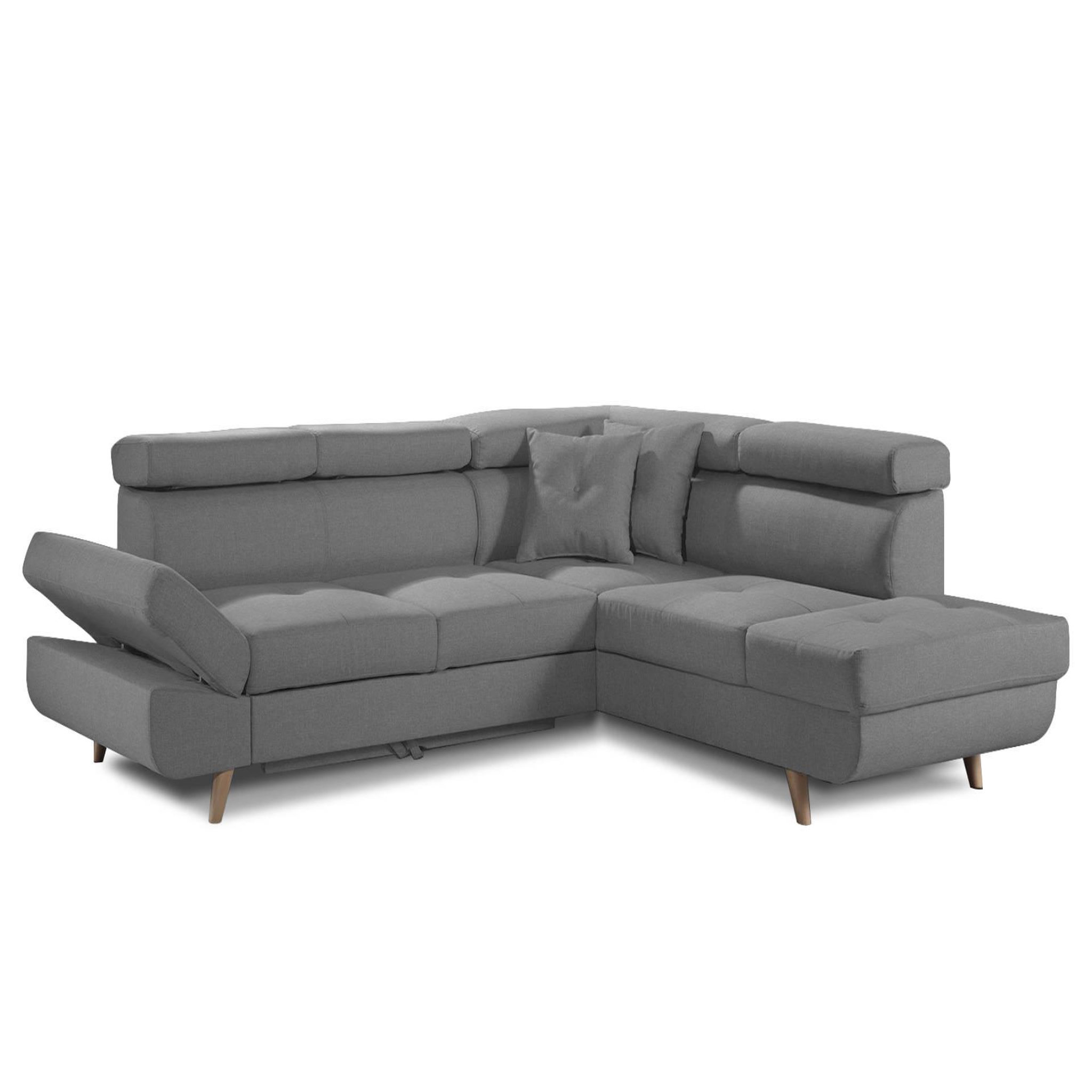Voir la diapositive 6 : BEST MOBILIER Linea - canapé d'angle droit convertible - 5 places - avec têtières
