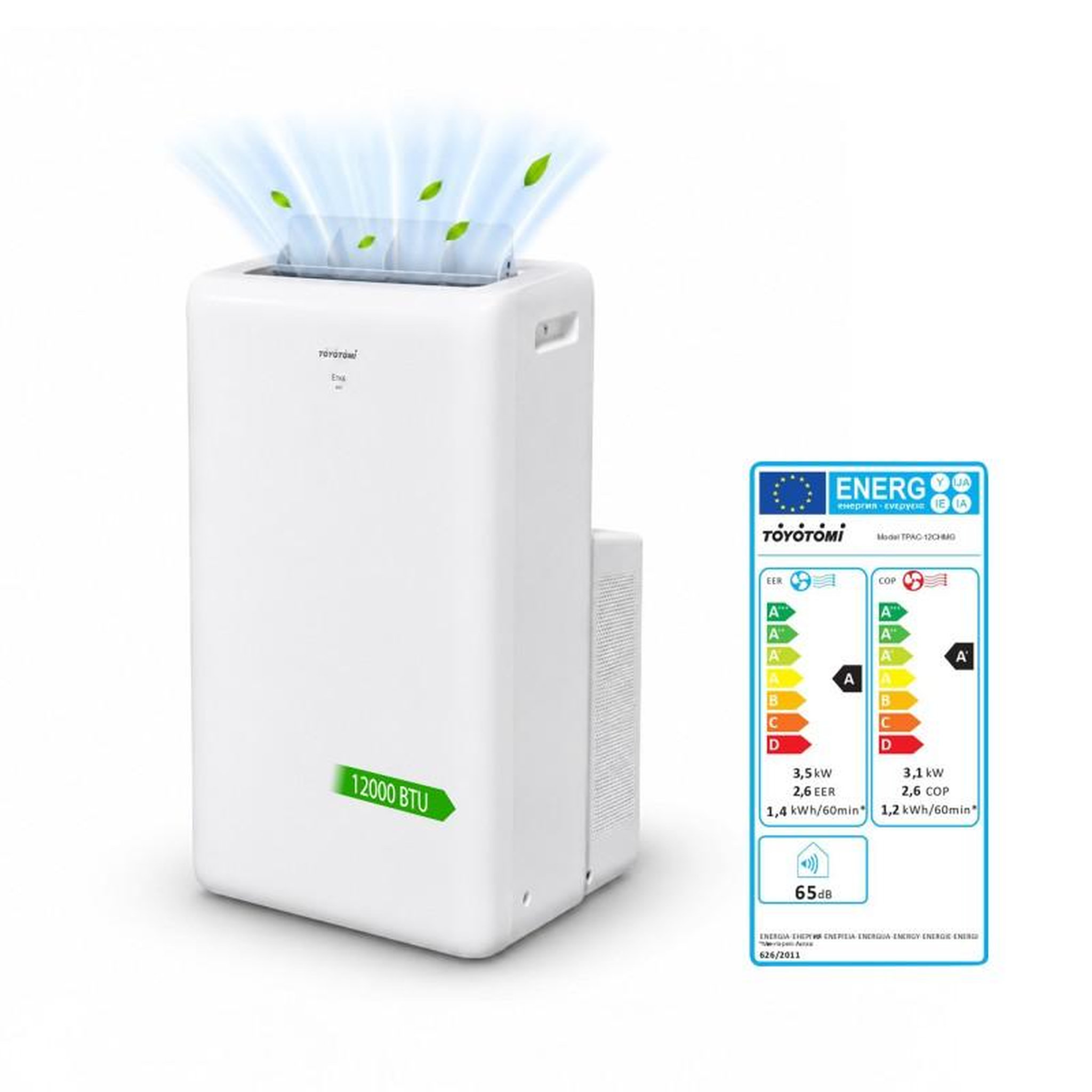 Voir la diapositive 2 : Climatiseur mobile - 12000 btu - wi-fi - froid et chaud