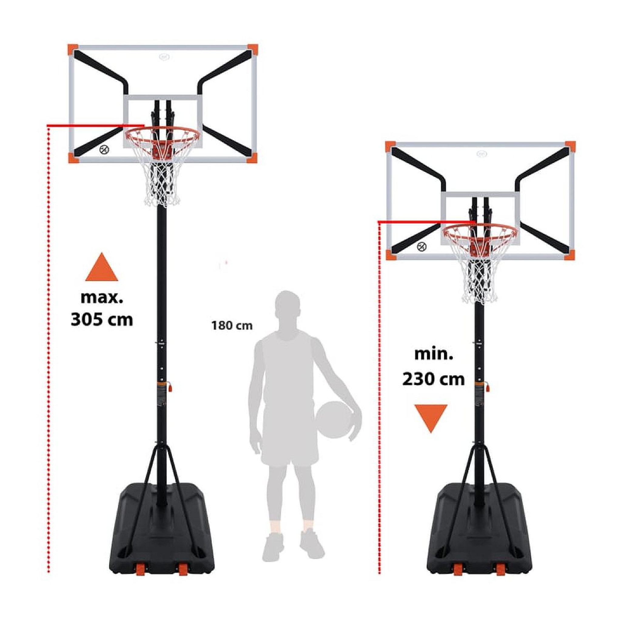 Voir la diapositive 3 : Axi House Panier basket Premium réglable 230-305 cm