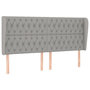 Voir la diapositive 2 : VIDAXL Tete de lit avec oreilles Gris clair 183x23x118/128 cm Tissu