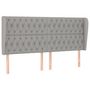Voir la diapositive 2 : VIDAXL Tete de lit avec oreilles Gris clair 183x23x118/128 cm Tissu