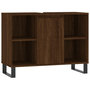 Voir la diapositive 2 : VIDAXL Armoire salle de bain chene marron 80x33x60cm bois d'ingenierie