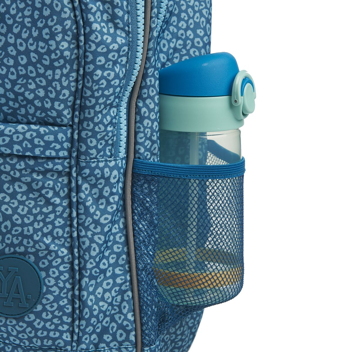 YOUNG'S ATTITUDE Sac à dos bleu avec compartiment pour ordinateur motif léopard