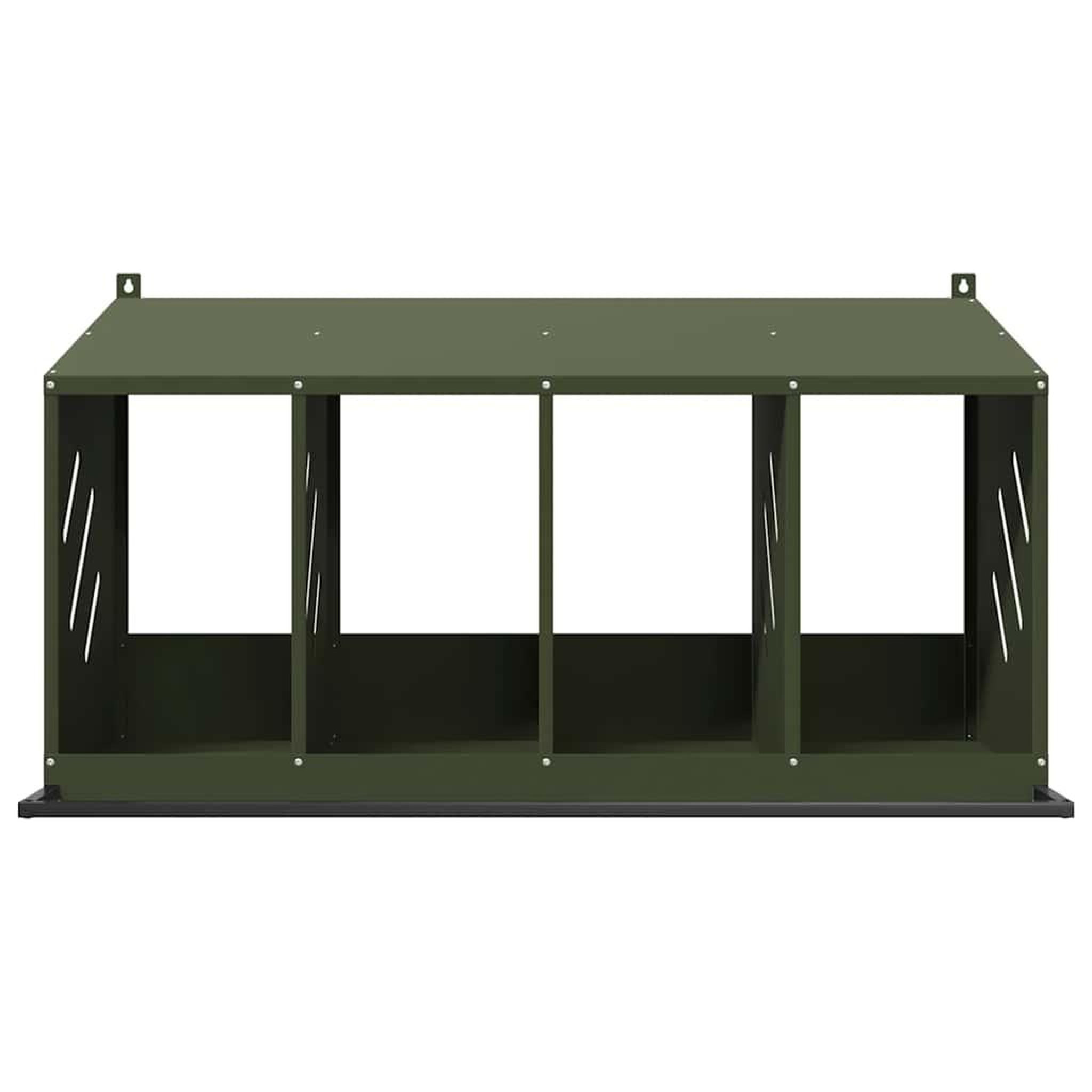 Voir la diapositive 5 : VIDAXL Nichoir a poules avec 4 compartiments vert olive metal