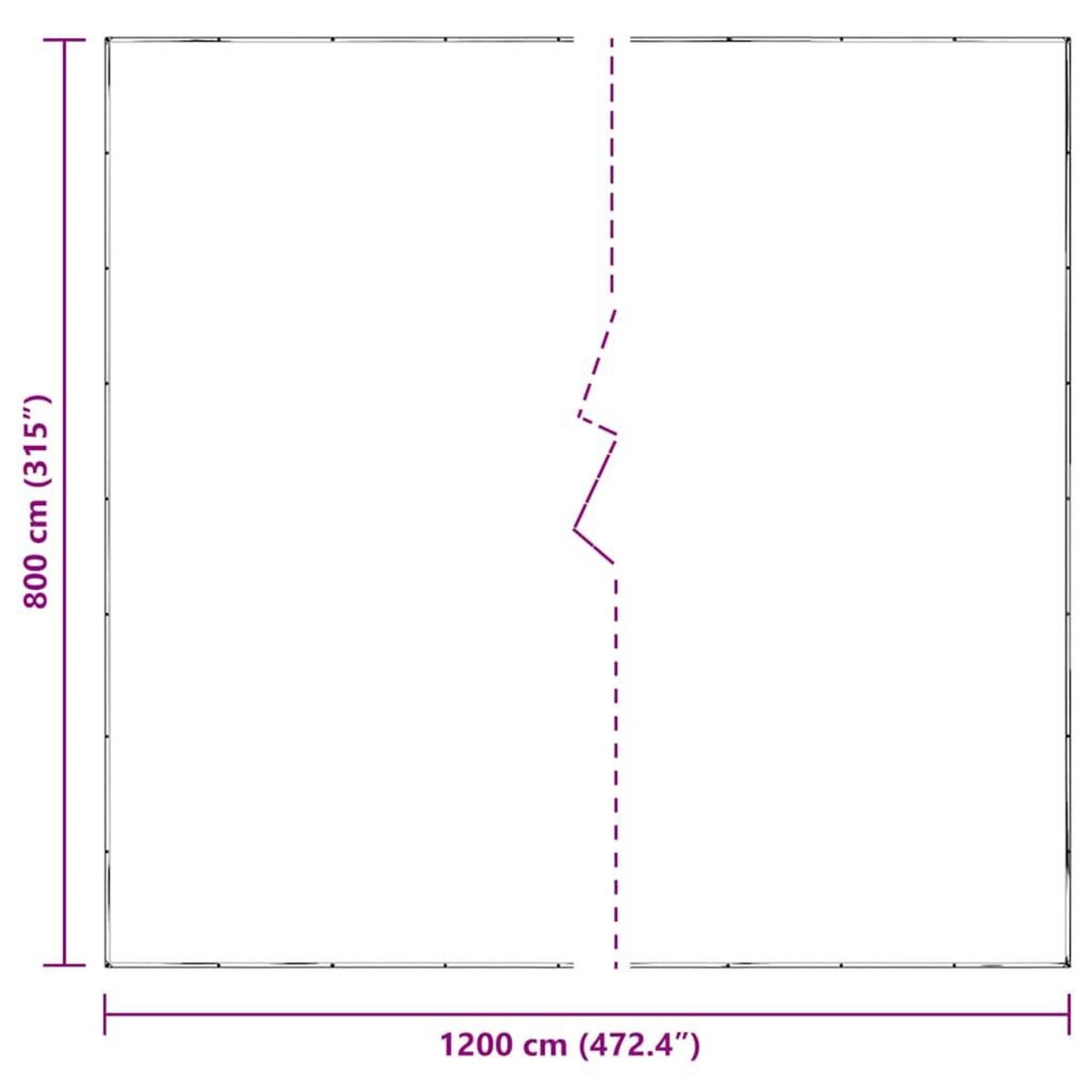 VIDAXL Bache transparente avec œillets 8x12 m polyethylene