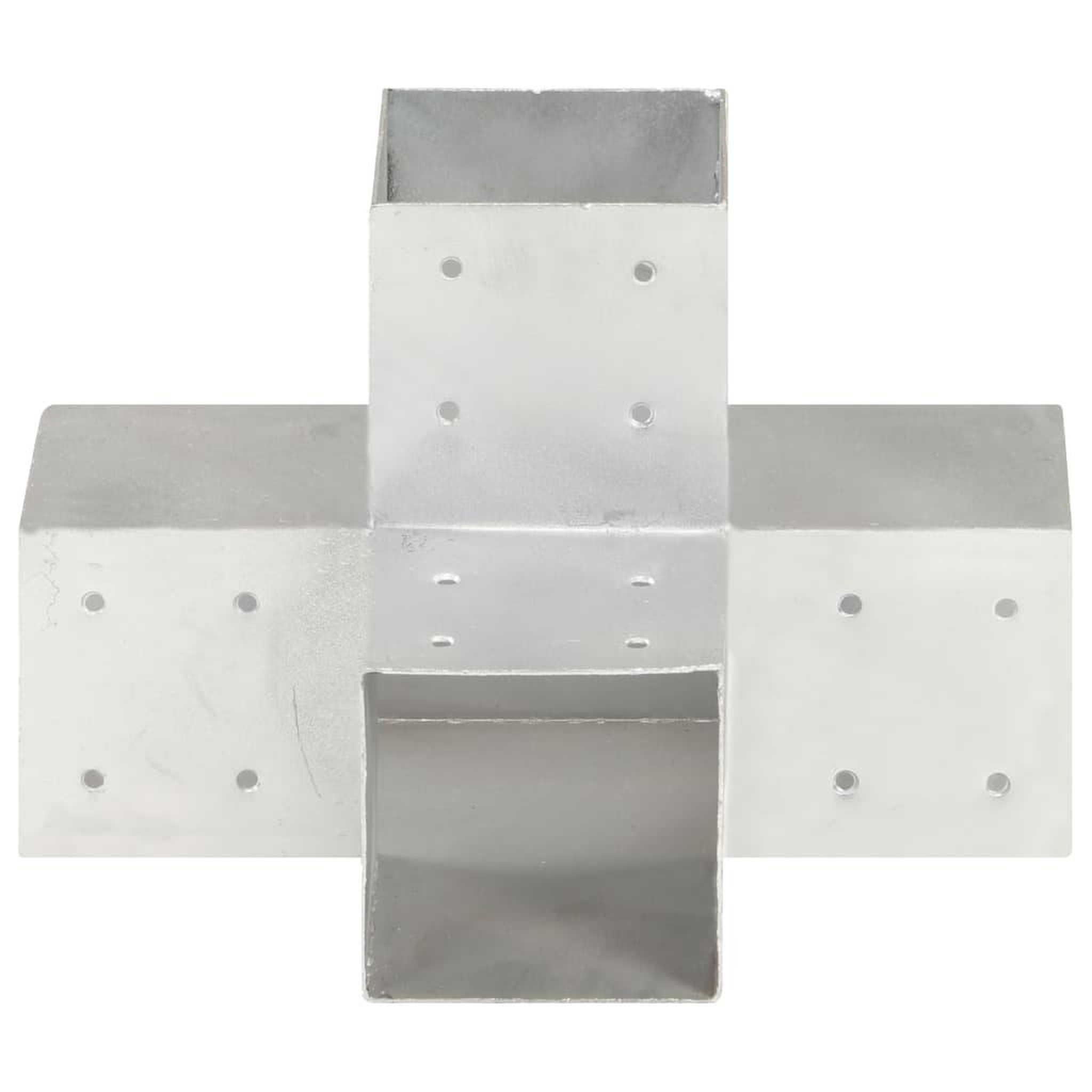 Voir la diapositive 2 : VIDAXL Connecteur de poteau Forme en X Metal galvanise 101x101 mm