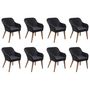 Voir la diapositive 2 : VIDAXL Ensemble a manger de jardin 9 pcs Noir