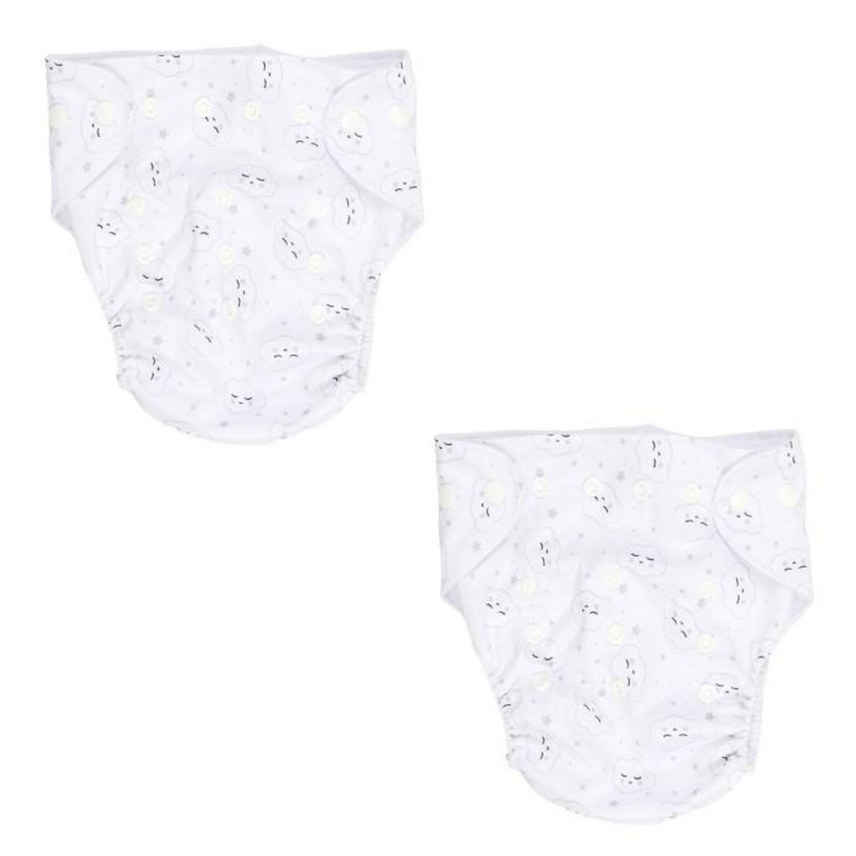 Paris Prix Lot de 2 Couches Lavables Bébé  Koala  34m Blanc