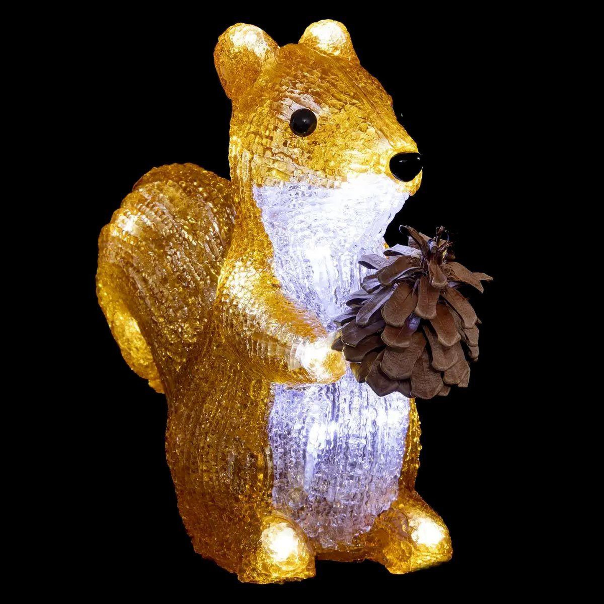 FEERIC LIGHT & CHRISTMAS Décoration lumineuse led  écureuil  20cm marron