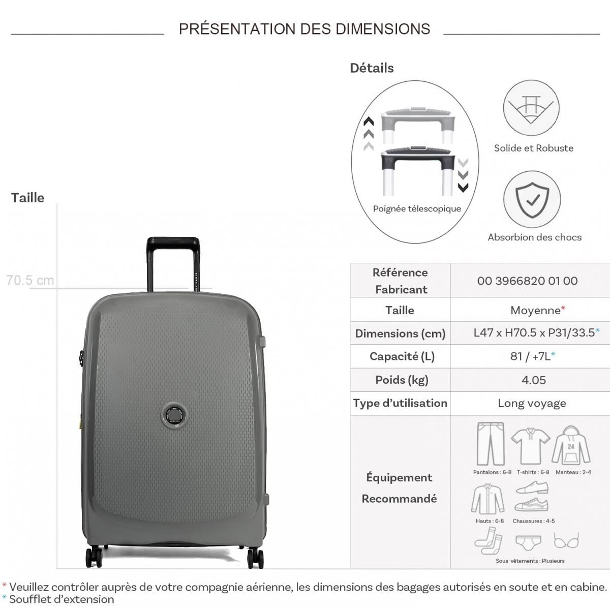 Delsey Valise rigide Beaumont TSA Polypropylène 70.5cm