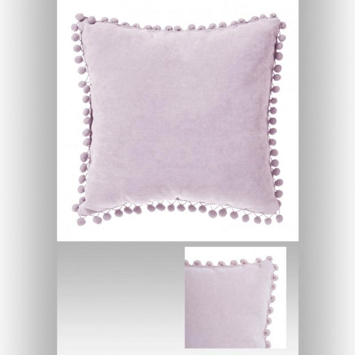 ATMOSPHERA Coussin pompons 40 x 40 cm Atmosphera