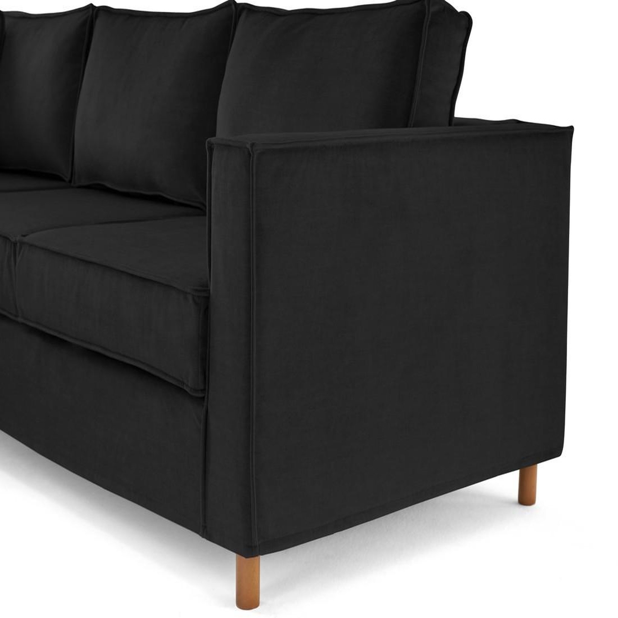 Voir la diapositive 5 : LISA DESIGN Jake - canapé déhoussable d'angle gauche 5 places en velours