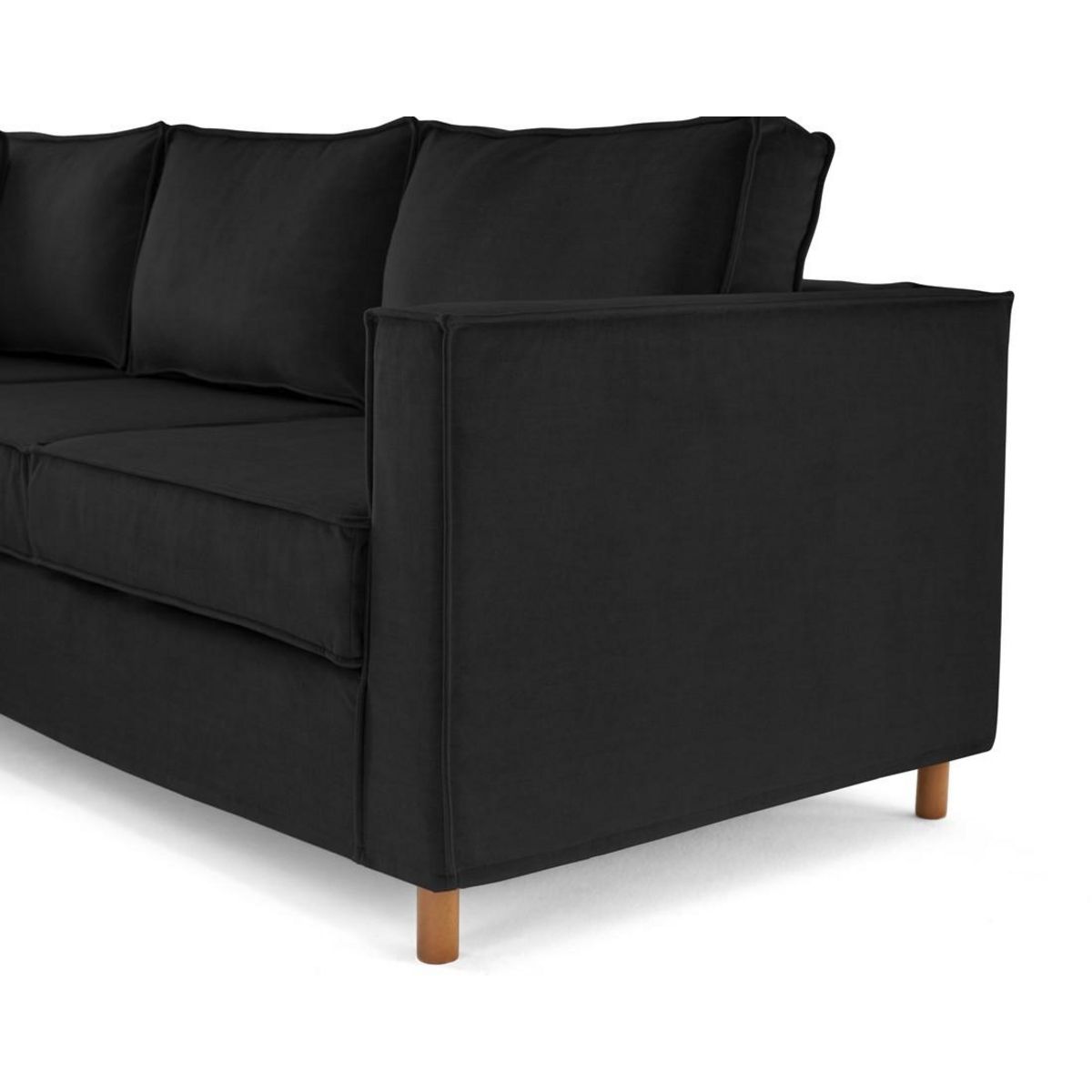 LISA DESIGN Jake - canapé déhoussable d'angle gauche 5 places en velours