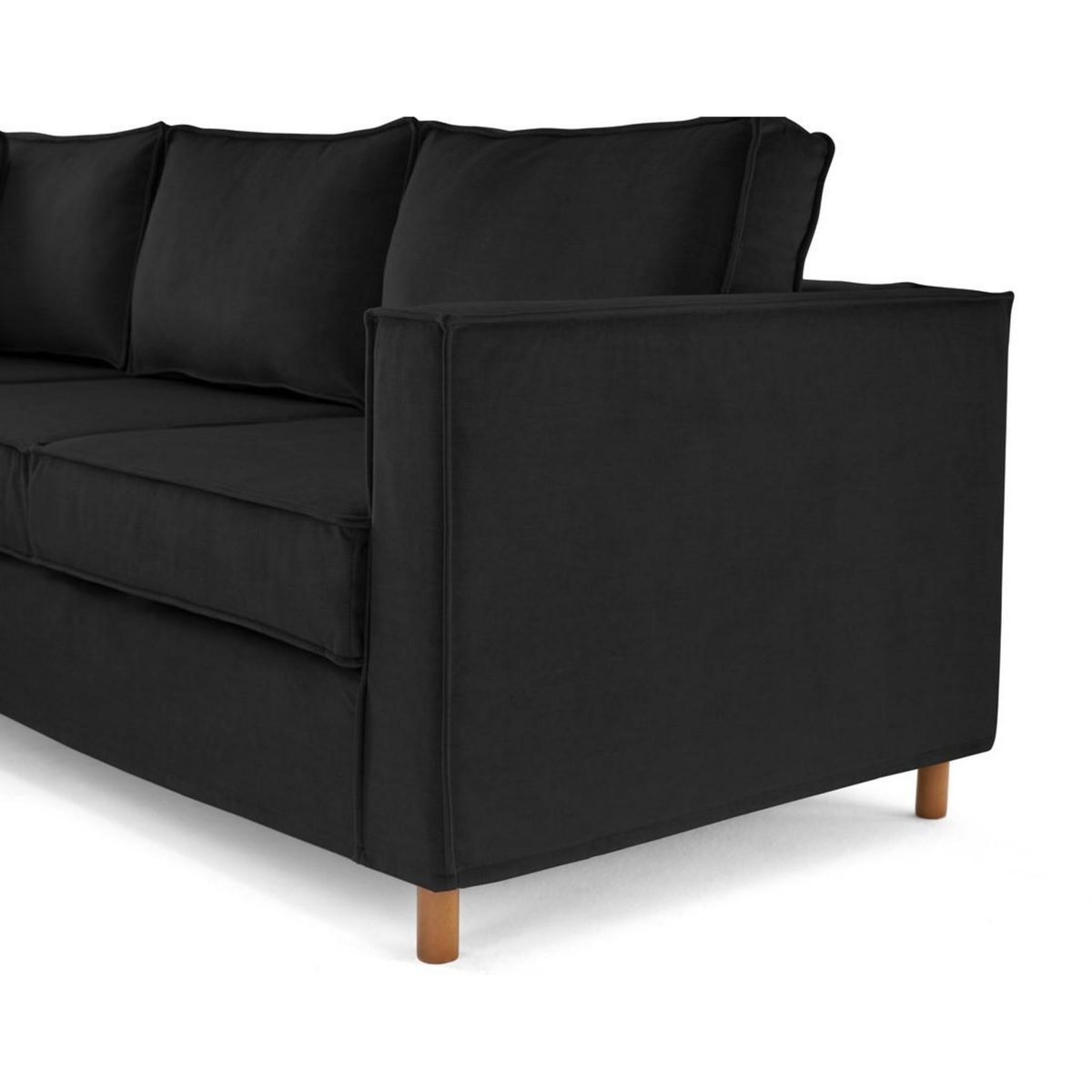 LISA DESIGN Jake - canapé déhoussable d'angle gauche 5 places en velours