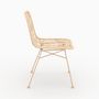 Voir la diapositive 6 : Rendez vous déco Lot de 2 chaises en rotin naturel et pieds en métal - Tamara