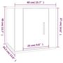 Voir la diapositive 6 : VIDAXL Meubles TV muraux 2 pcs Chene sonoma 40x34,5x40 cm