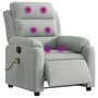 Voir la diapositive 3 : VIDAXL Fauteuil inclinable electrique de massage gris clair velours