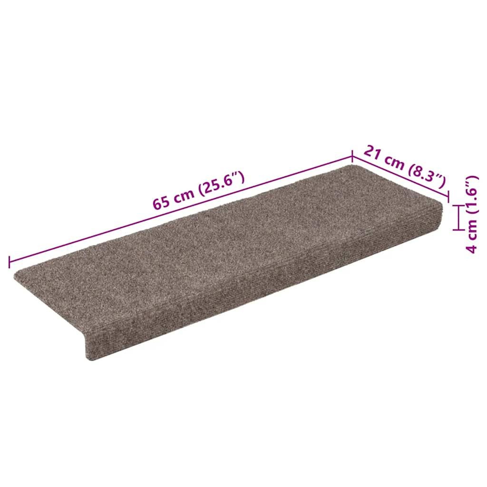 Voir la diapositive 6 : VIDAXL Tapis d'escalier autocollant 30 pcs creme 65x21x4 cm