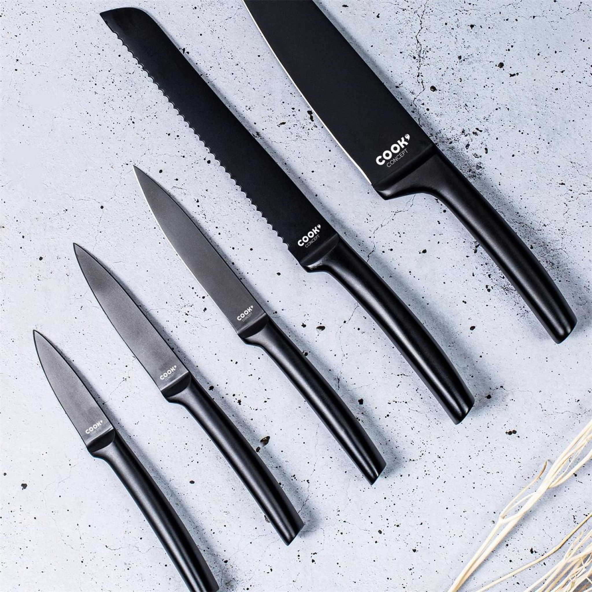 Voir la diapositive 4 : COOK CONCEPT Couteau d'office en inox  allure  19cm noir