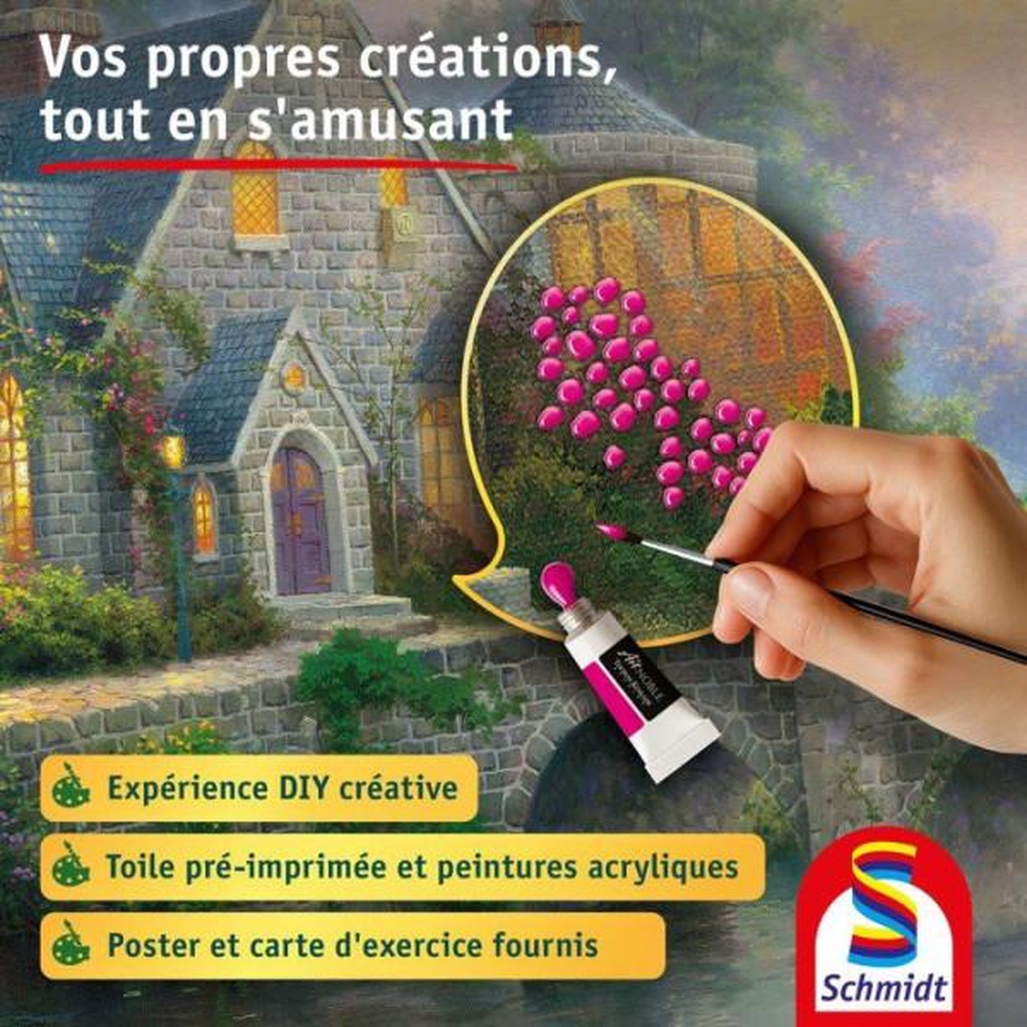 Voir la diapositive 3 : Schmidt Spiele My Art Noble - Kit de peinture Premium - SCHMIDT SPIELE - Manoir Eclairé - Des 12 ans