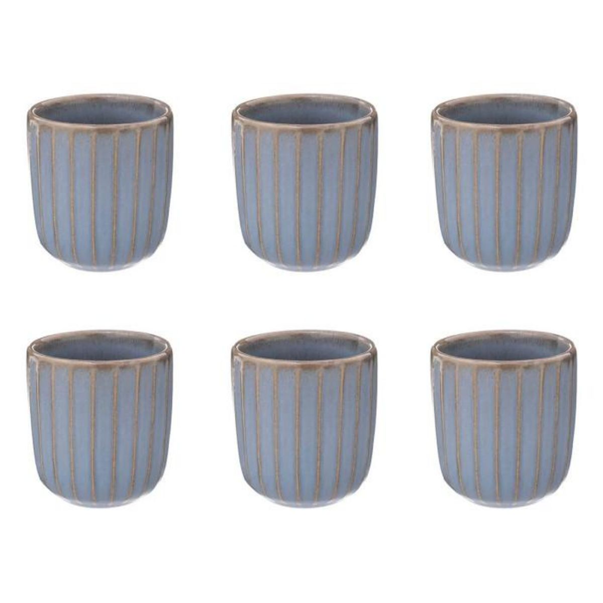 SECRET DE GOURMET Lot de 6 Tasses à Café Design  Seav  10cl Bleu