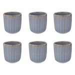 SECRET DE GOURMET Lot de 6 Tasses à Café Design  Seav  10cl Bleu