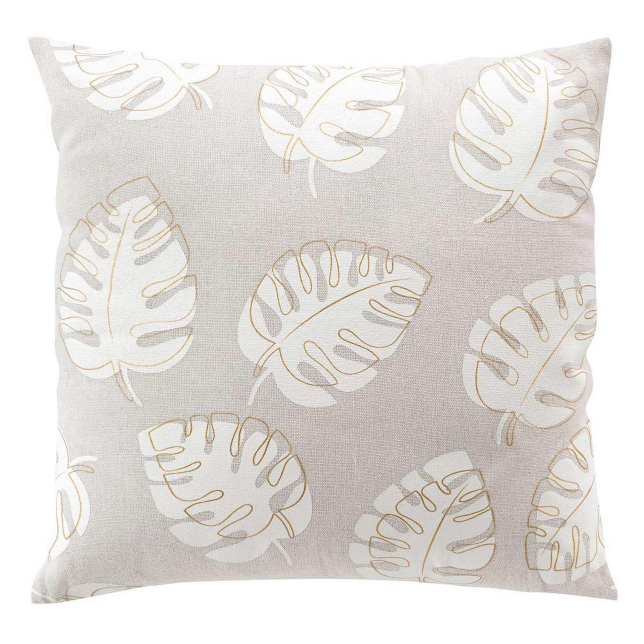 Douceur d'Intérieur Coussin déco imprimé  evasion  45x45cm beige