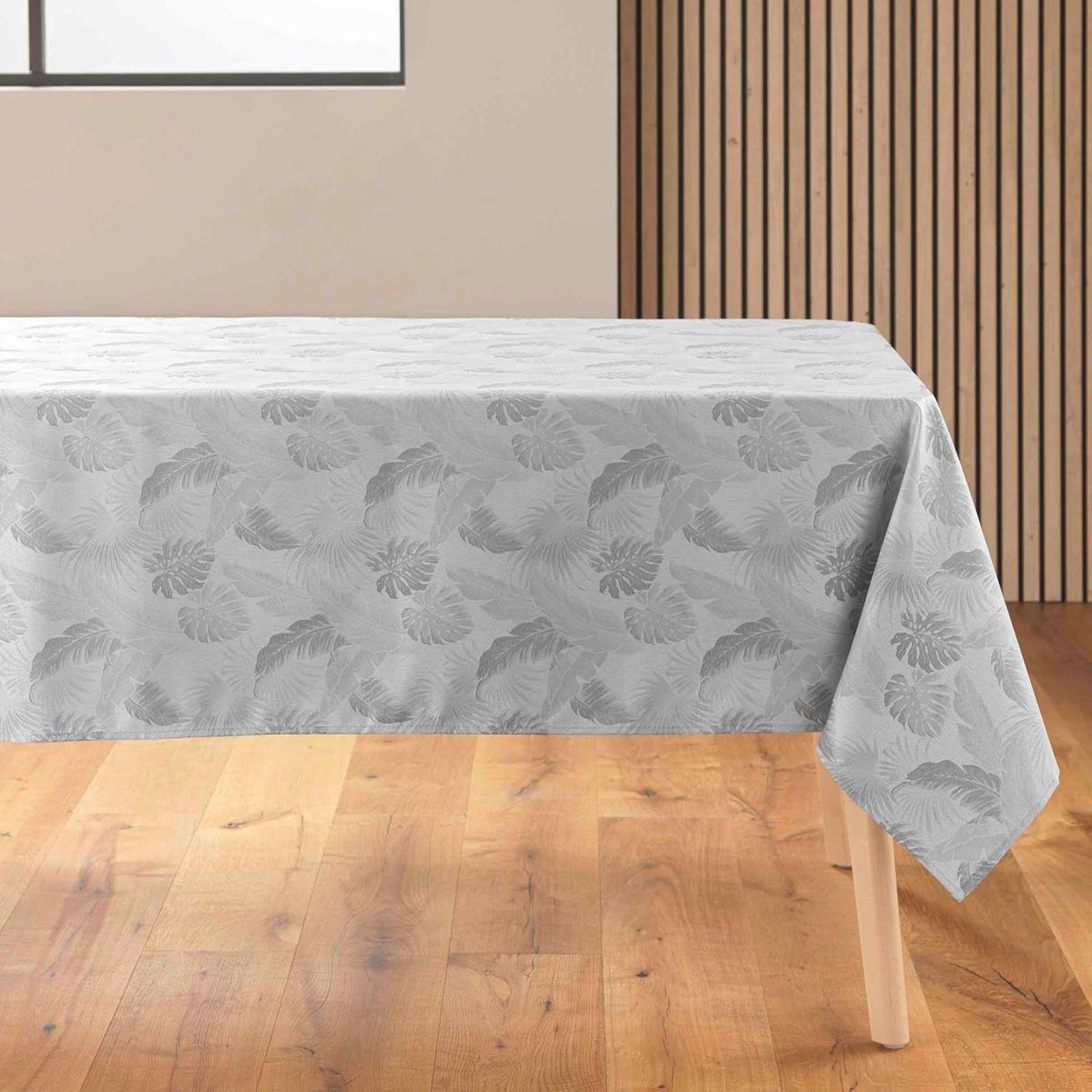 Douceur d'Intérieur Nappe jacquard imprimé  enola  140x250cm gris