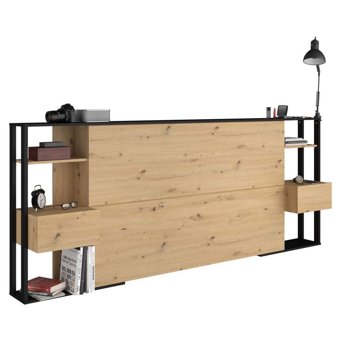 Tête de lit pour lit 140 ou 160 cm avec rangements PAM