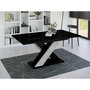 Voir la diapositive 2 : BEST MOBILIER Tosca - table à manger extensible - noir et gris - 4 à 6 personnes