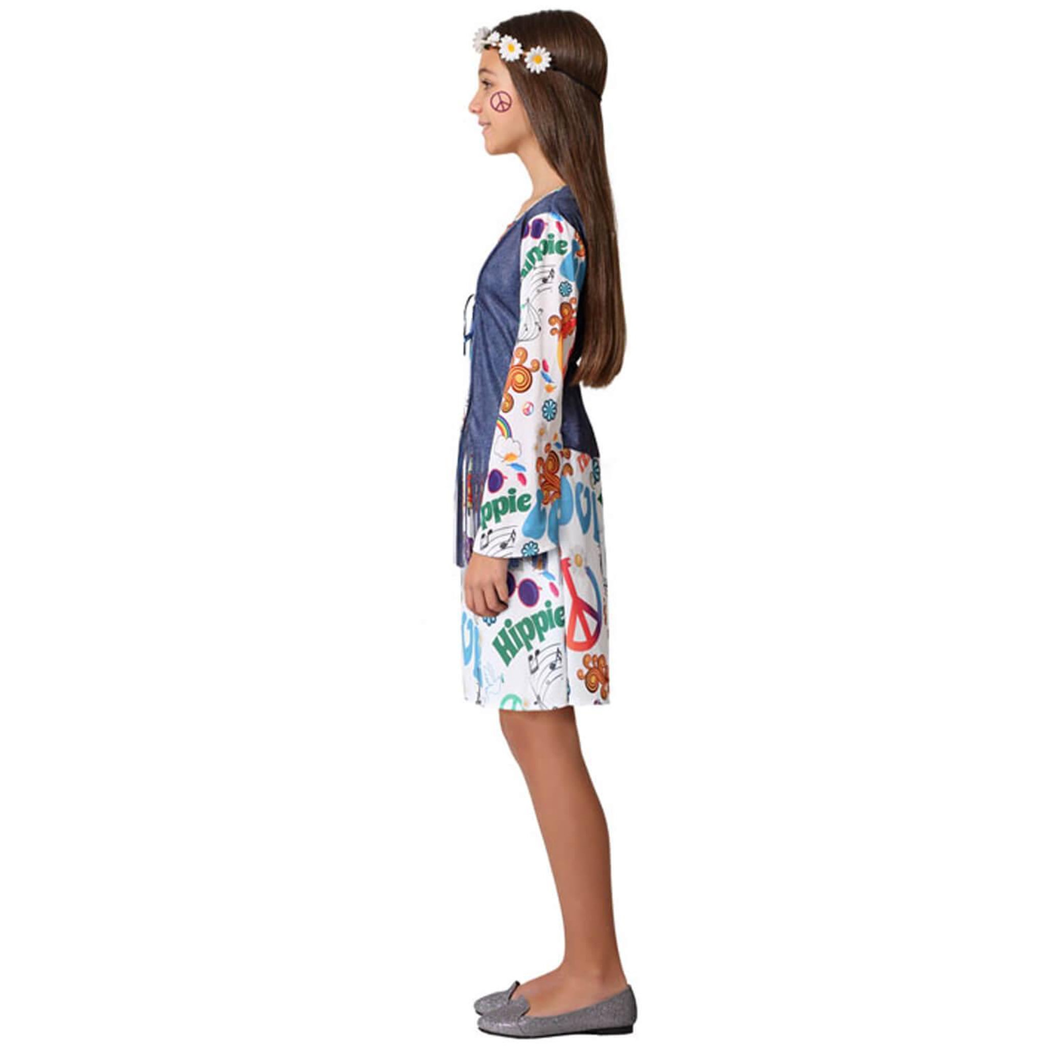 Voir la diapositive 3 : ATOSA Déguisement Robe Hippie - Fille - 10/12 ans (140 à 152 cm)